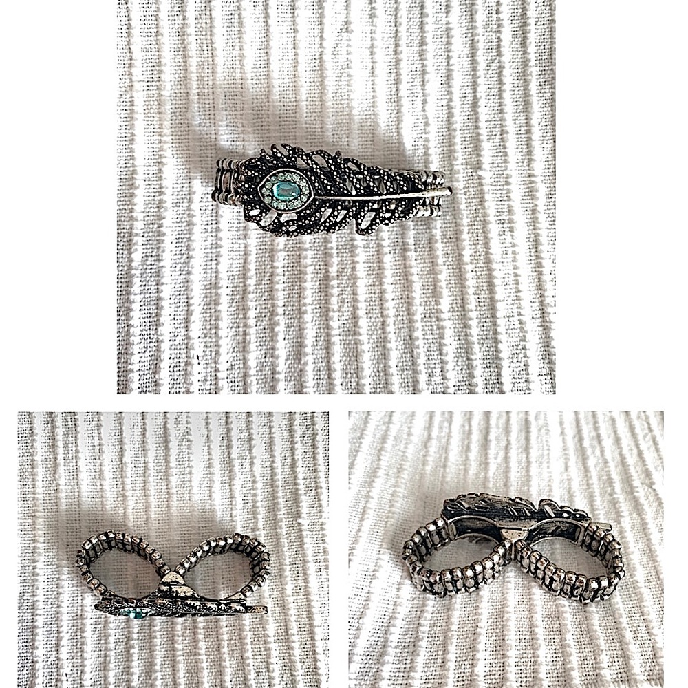 Feather 2-finger ring